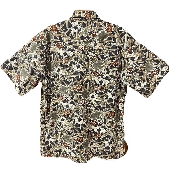 Vtg Mens Hawaiian SS Button Up Collared Shirt Sz L - Picture 2 of 10
